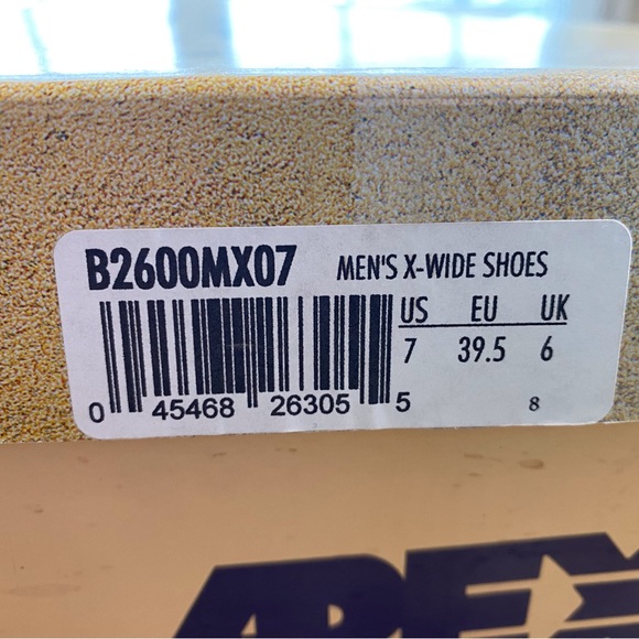 Men’s Apex Ambulator Bio 2600 Brown Nubuck Leather Shoes - Picture 11 of 11